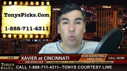 Cincinnati Bearcats vs. Xavier Musketeers Free Pick Prediction NCAA College Basketball Odds Preview 2-18-2015