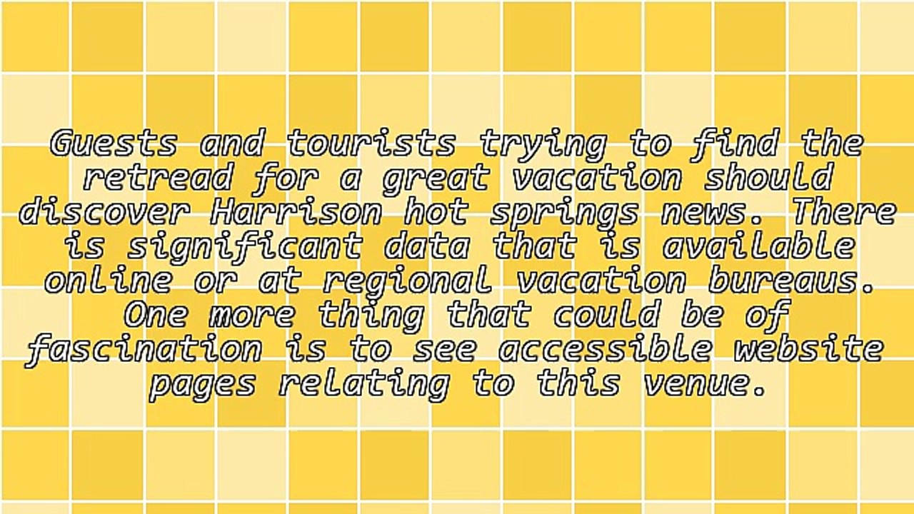 Advantages Of Harrison Hot Springs News