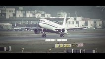 ハンブルク空港ドイツにおける中国国際航空エアバスA321着陸