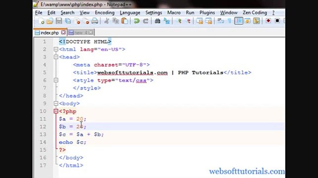 Php tutorials in Urdu-Hindi - 13 - Arithmetic operators