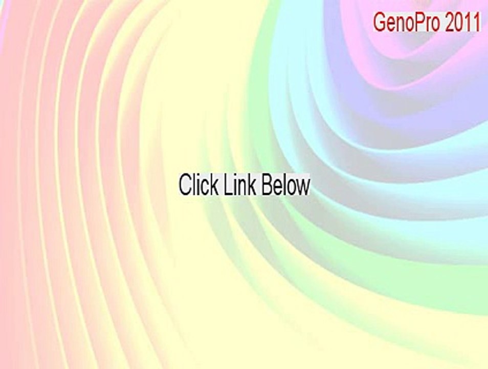 GenoPro 2011 Serial - genopro 2011 registration key crack (2015)