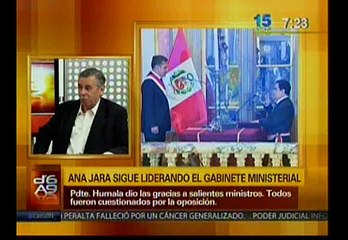 “Ana Jara ha ganado con la salida de Daniel Urresti”, dice Rospigliosi