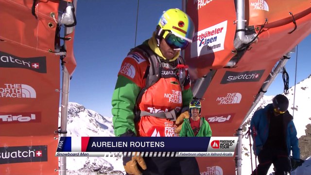 FWT15 - Run of Aurelien Routens (FRA) Swatch Freeride World Tour 2015 Fieberbrunn By The North Face restaged in Vallnord-Arcalis AND