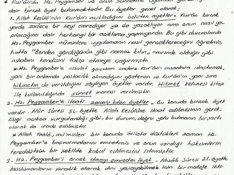 İLH2006 02.Ünite ErolBalcı - HADİS Ders Notları Sünnetin Dindeki Yeri