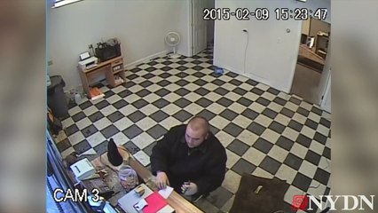 Guard dog attacks would-be robber at gas station