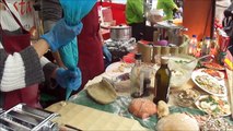 Italian Street Food in London - Freshly made Ravioli (Handmade Stuffed Pasta) in Camden Lock Market.