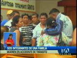 Seis integrantes de una familia mueren en accidente de tránsito en Los Ríos