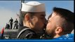 First Ever Male Same-Sex Ceremonial Kiss to mark homecoming of submarine USS San Francisco