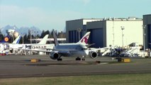 Qatar Airways Boeing 787-8 Test Flight Takeoff and Landing