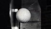 162# Balle de golf contre une plaque d'acier au ralenti