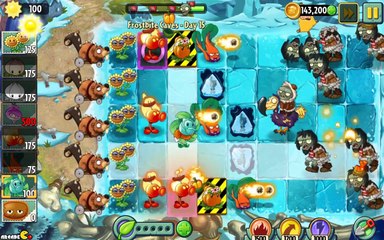 Plants vs Zombies 2  Frostbite Cave FIRE PEASHOOTER IS HERE!