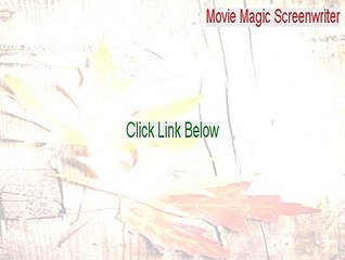Movie Magic Screenwriter Crack (Instant Download 2015)
