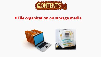 File Organization on Storage media