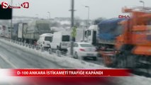 D-100 Ankara istikameti trafiğe kapandı