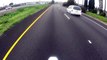 Un motard percute une échelle sur l'autoroute