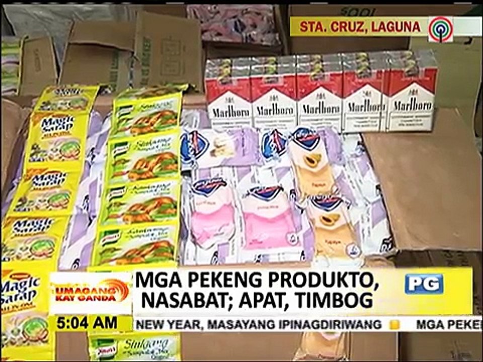 Mga pekeng produkto, nasabat sa Laguna