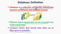 Definition/Objectives of Database