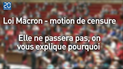 Loi Macron - motion de censure : Elle ne passera pas, on vous explique pourquoi