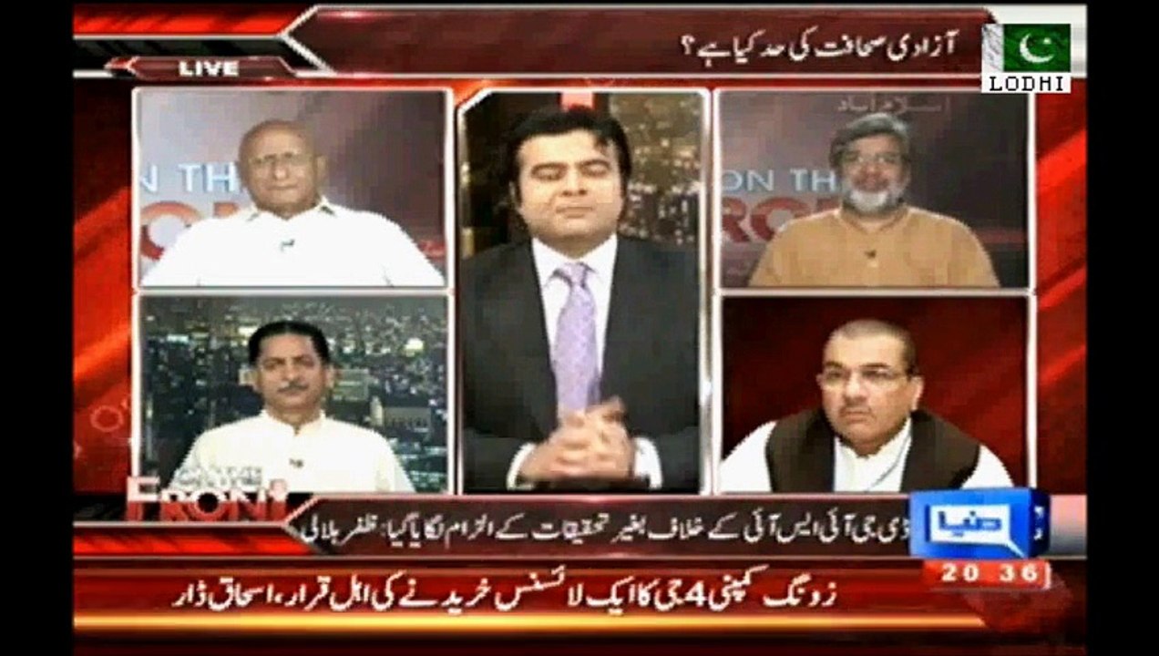 Ansar Abbasi criticizes Kamran Shahid  Why are you  interested in banning Geo _ cancellation of Jang _ Geo licences.