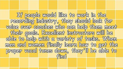 Benefits Of Voice Over Coaches