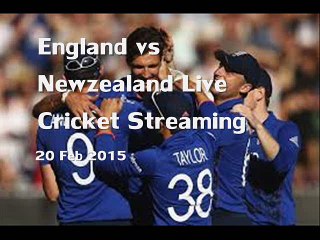 Newzealand vs England match will be live telecast on 20 feb 2015