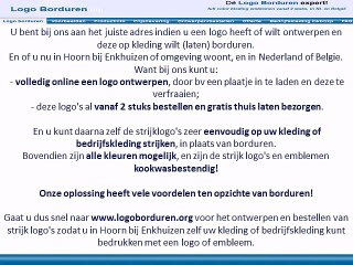 Logo op kleding borduren in Hoorn bij Enkhuizen