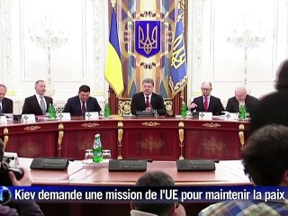 Ukraine: Kiev demande l'envoi de forces de maintien de la paix dans l'Est