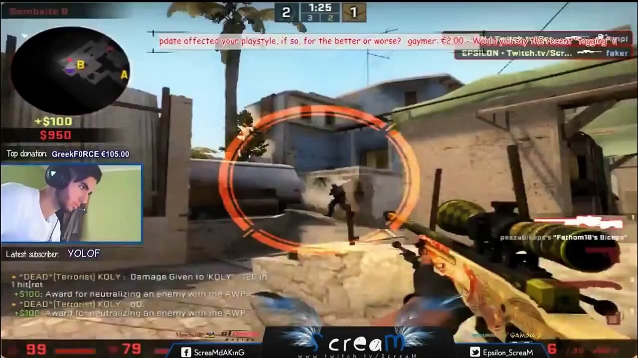 CS GO   Adil 'ScreaM' Benrlitom   Some Twitch Highlights