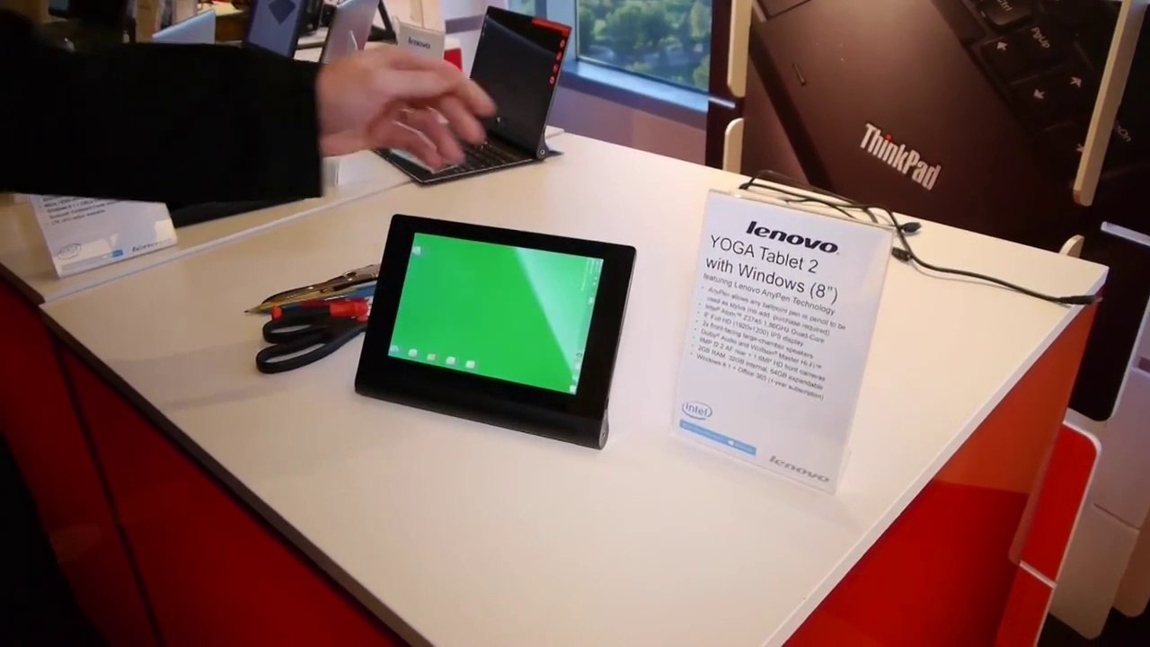Lenovo Tablet 2 with Windows and AnyPen Technology - Using scissors on your tablet - CES 2015