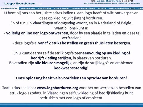 Logo op kleding borduren in Vlaardingen