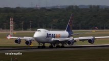 Atlas Air Cargo Boeing 747 400 landing at Düsseldorf Airport