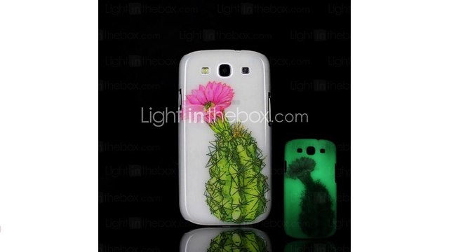 Кактус рисунок светятся в темноте Футляр для Samsung Galaxy S3 i9300