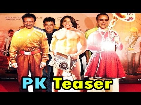 Amir Khan, Anushka Sharma,Rajkumar Hirani & Vidhu Vinod Chopra Launching Teaser Of Film PK
