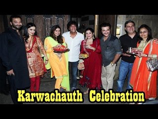 Many Celebreties @ Anil Kapoor Home For Karva Chauth Celebration