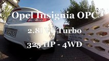 Opel Insignia OPC 2.8 V6 Turbo 325HP Driving Rear-View with GoPro HD 2   Sound Check