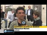 Palestinian march to support Freedom Waves flotilla - PressTV