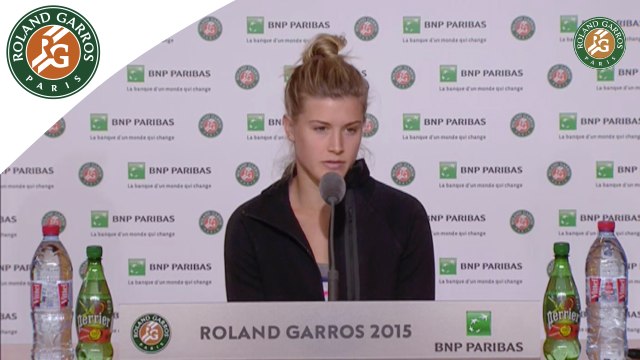 Press conference Eugénie Bouchard 2015 French Open / R128