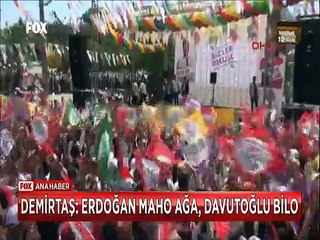 Selahattin Demirtaş 'Erdoğan Maho ağa, Davutoğlu Bilo, bizler Kibar Feyzo'yuz'