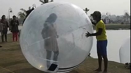 Amazing ride in water at ECO park Kolkata.
