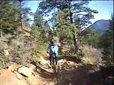 mtb downhill with hard crash - helmet cam !