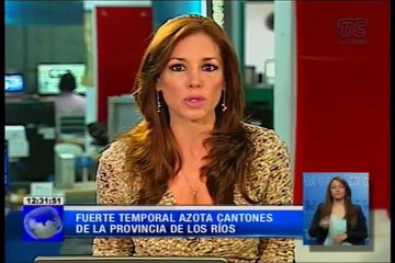 Fuerte temporal azota cantones de la provincia de Los Ríos