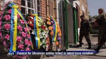 Funeral for a Ukrainian soldier killed in the east