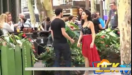 Social Experiment - What Will Americans Do When A Beautiful Asian Girl Is Slapped By A Male Pig??