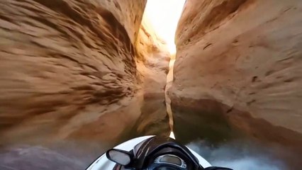 Jetski sürdüğü yeri görünce inanamayacaksınız!