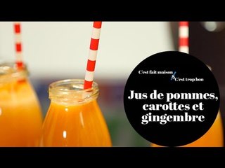 Jus de pommes, carottes et gingembre