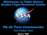 Piper PA 30 Twin Comanche Aircraft Tail Flutter Test (1966) | NASA Dryden Flight Research