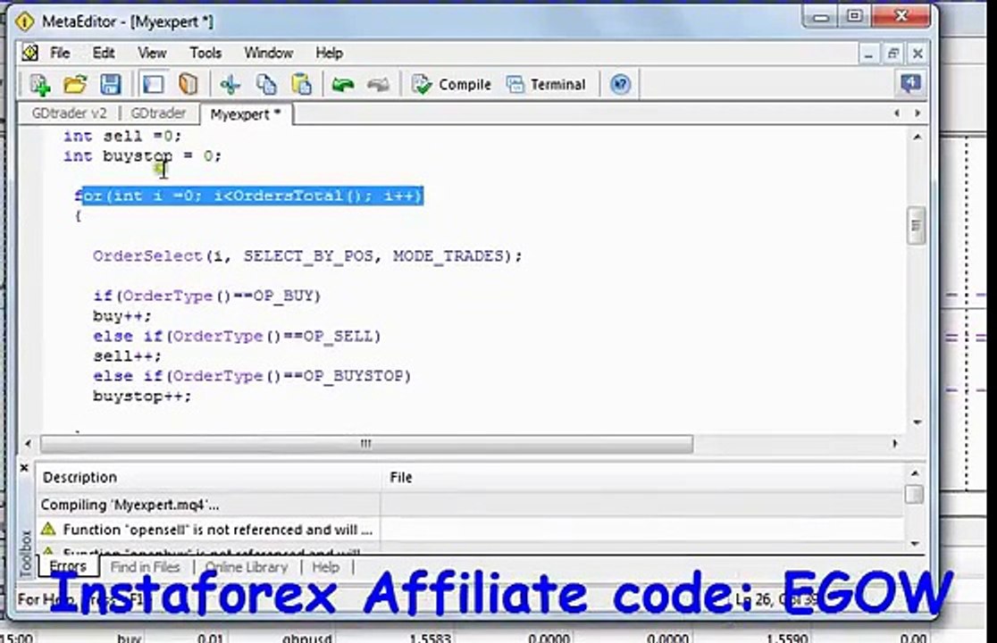 Mql4 Programming tutorial 21   Order select function