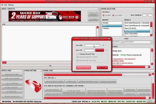 Htc One Mini IMEI Repair Micro Box