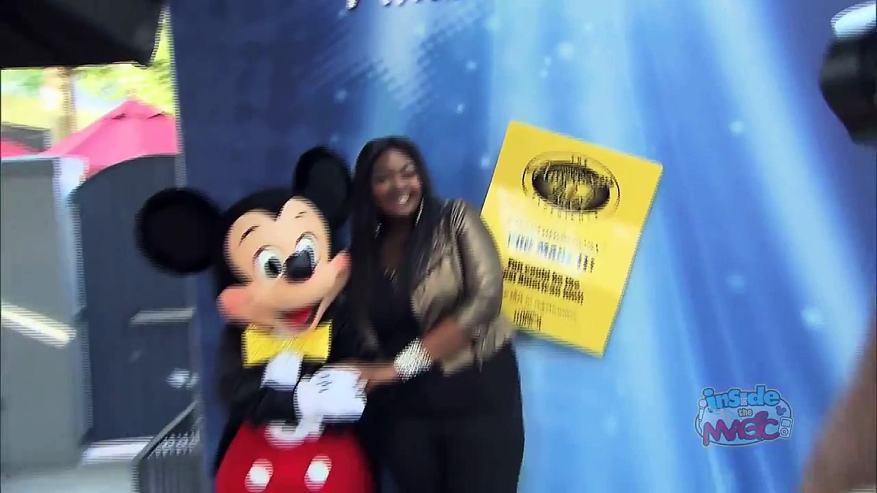 American Idol Candice Glover visits with Mickey Mouse at Walt Disney World