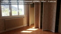 A louer - maison - LA BACONNIERE (53240) - 3 pièces - 87m²